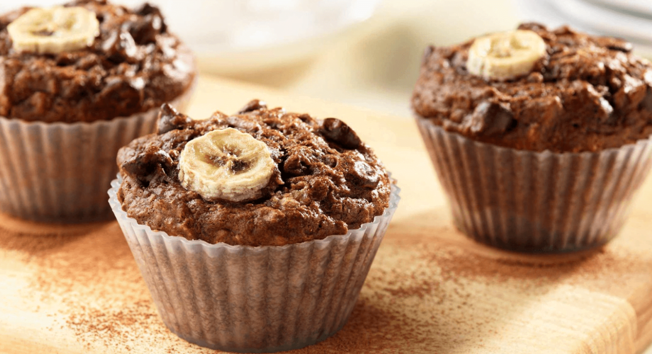 Muffins à la banane et aux pépites de chocolat