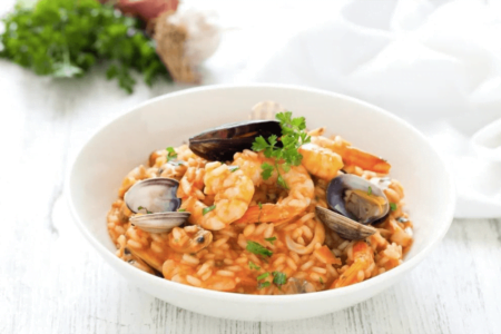 Risotto con verdure di mare